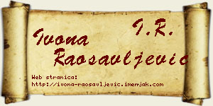 Ivona Raosavljević vizit kartica